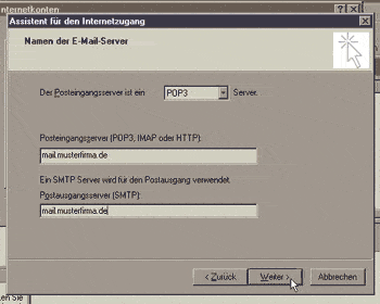 der Posteingang ist eine POP3-Server